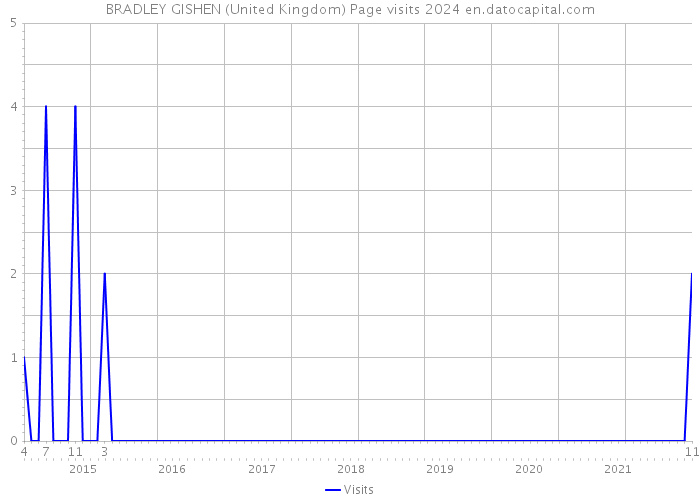 BRADLEY GISHEN (United Kingdom) Page visits 2024 