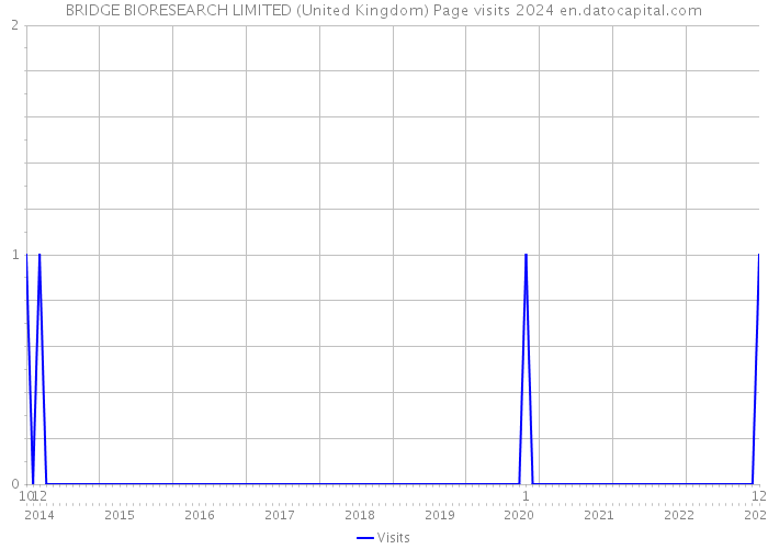 BRIDGE BIORESEARCH LIMITED (United Kingdom) Page visits 2024 