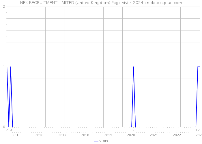 NEK RECRUITMENT LIMITED (United Kingdom) Page visits 2024 