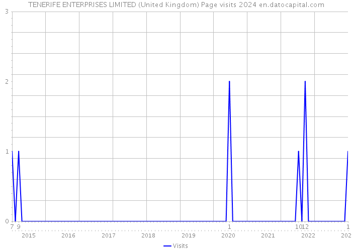 TENERIFE ENTERPRISES LIMITED (United Kingdom) Page visits 2024 