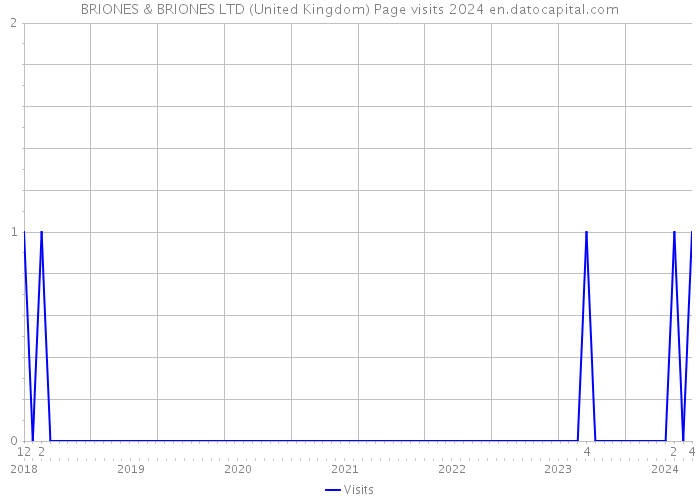 BRIONES & BRIONES LTD (United Kingdom) Page visits 2024 