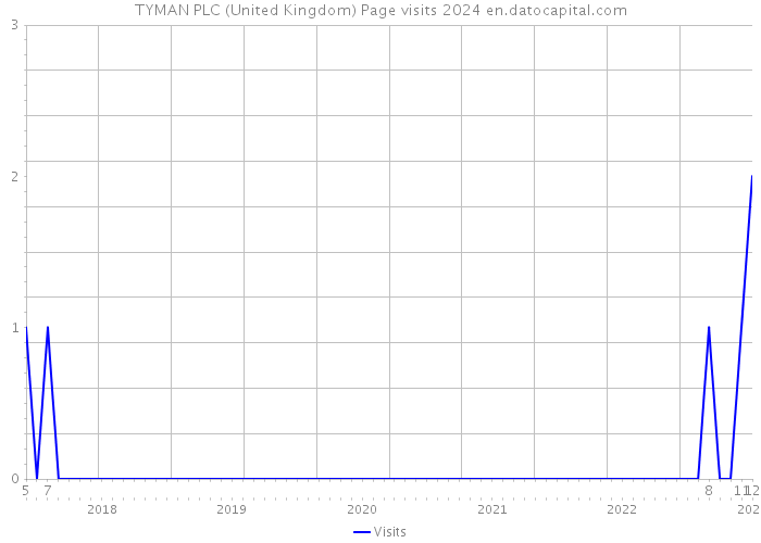 TYMAN PLC (United Kingdom) Page visits 2024 