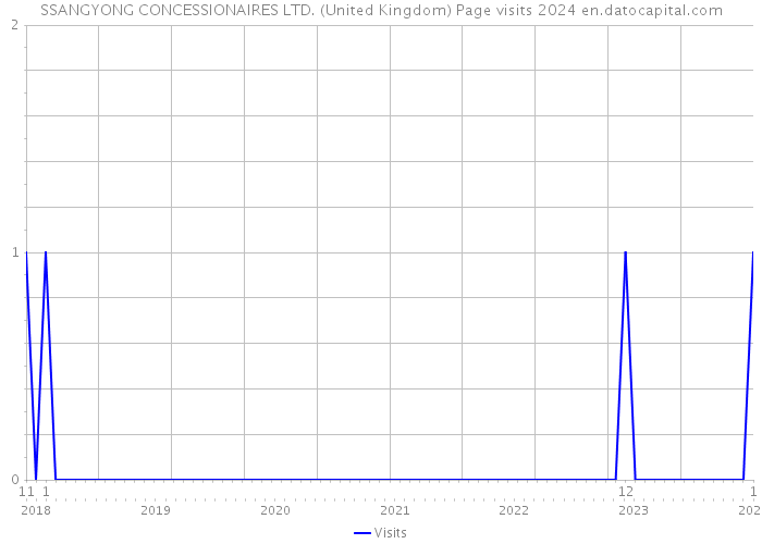 SSANGYONG CONCESSIONAIRES LTD. (United Kingdom) Page visits 2024 