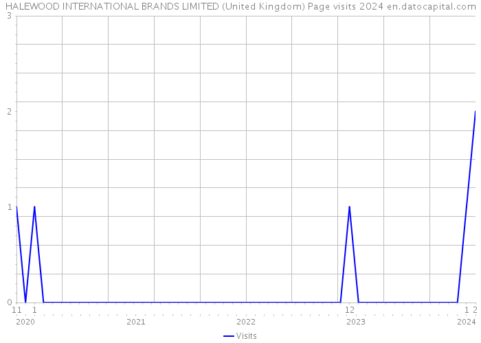 HALEWOOD INTERNATIONAL BRANDS LIMITED (United Kingdom) Page visits 2024 