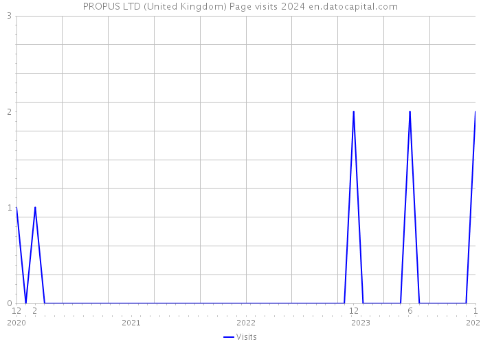 PROPUS LTD (United Kingdom) Page visits 2024 