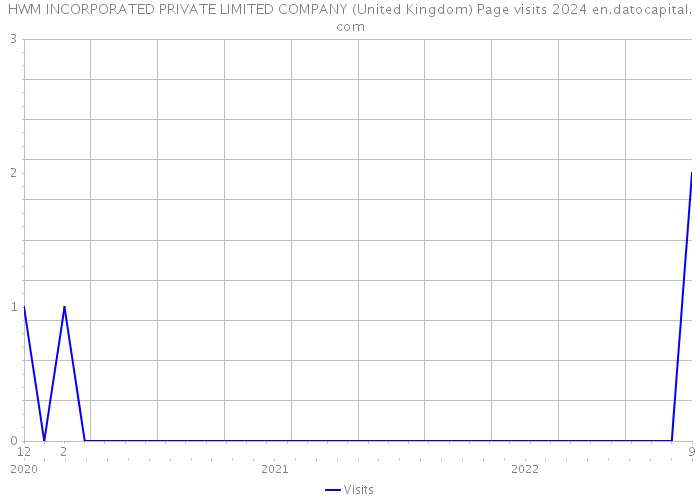 HWM INCORPORATED PRIVATE LIMITED COMPANY (United Kingdom) Page visits 2024 