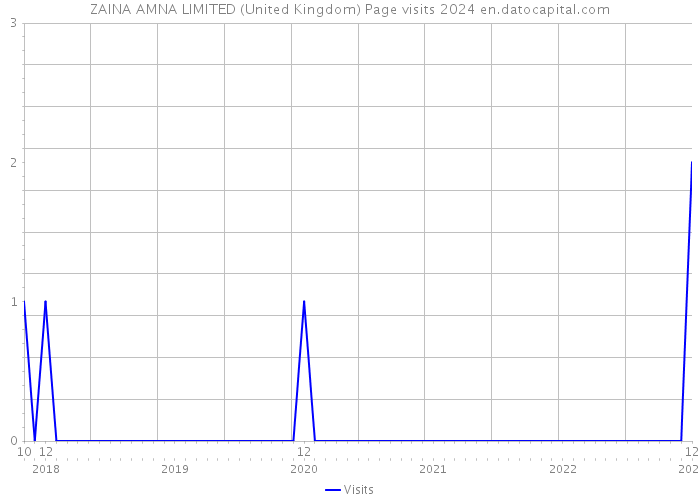 ZAINA AMNA LIMITED (United Kingdom) Page visits 2024 