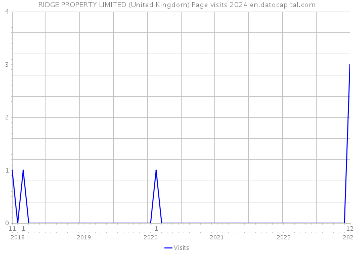 RIDGE PROPERTY LIMITED (United Kingdom) Page visits 2024 
