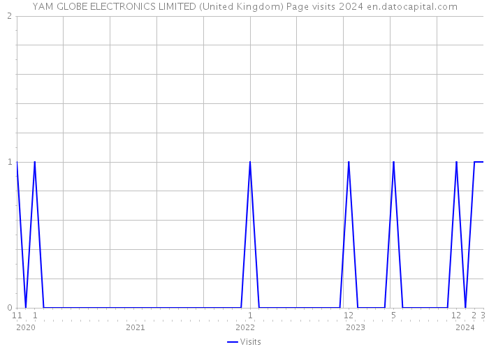 YAM GLOBE ELECTRONICS LIMITED (United Kingdom) Page visits 2024 