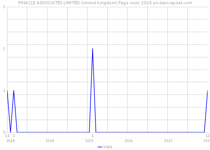 PINACLE ASSOCIATES LIMITED (United Kingdom) Page visits 2024 