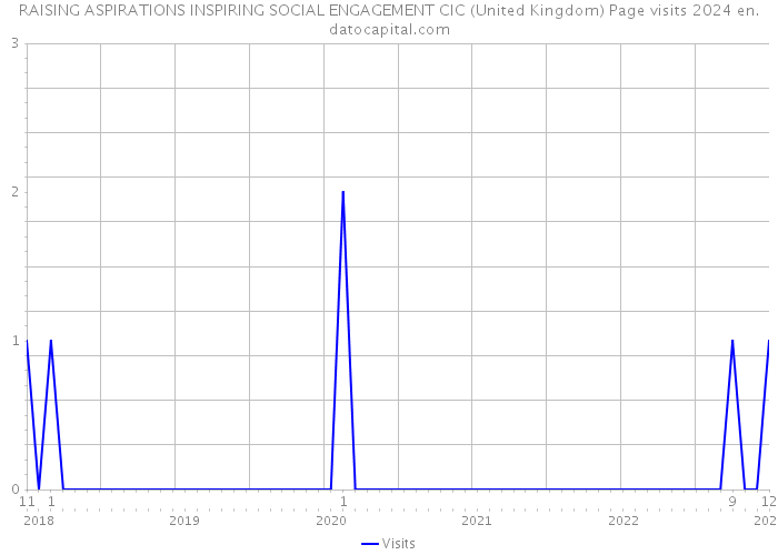 RAISING ASPIRATIONS INSPIRING SOCIAL ENGAGEMENT CIC (United Kingdom) Page visits 2024 