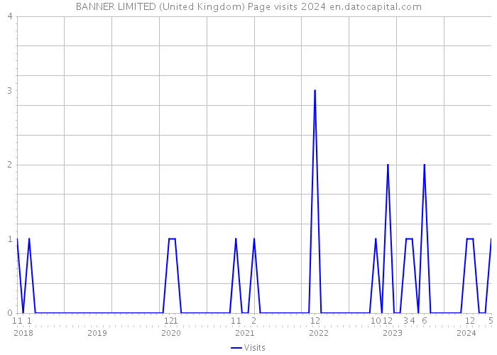 BANNER LIMITED (United Kingdom) Page visits 2024 