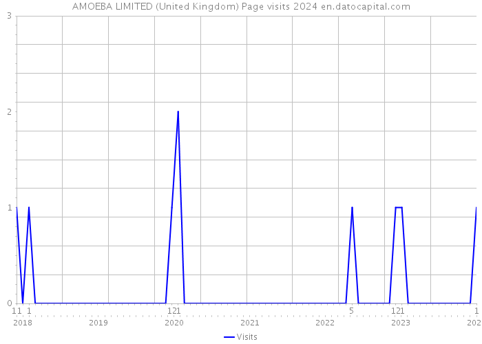 AMOEBA LIMITED (United Kingdom) Page visits 2024 