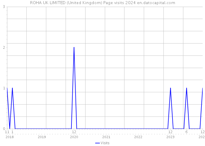 ROHA UK LIMITED (United Kingdom) Page visits 2024 