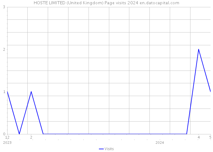HOSTE LIMITED (United Kingdom) Page visits 2024 