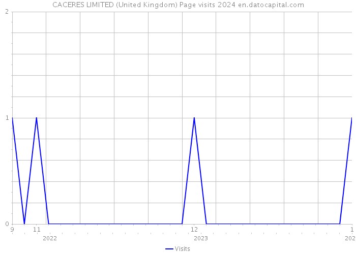 CACERES LIMITED (United Kingdom) Page visits 2024 