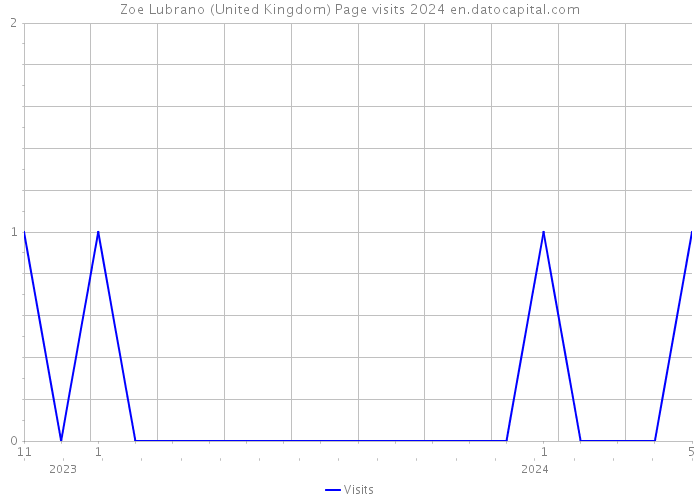 Zoe Lubrano (United Kingdom) Page visits 2024 