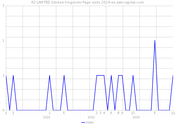 RZ LIMITED (United Kingdom) Page visits 2024 