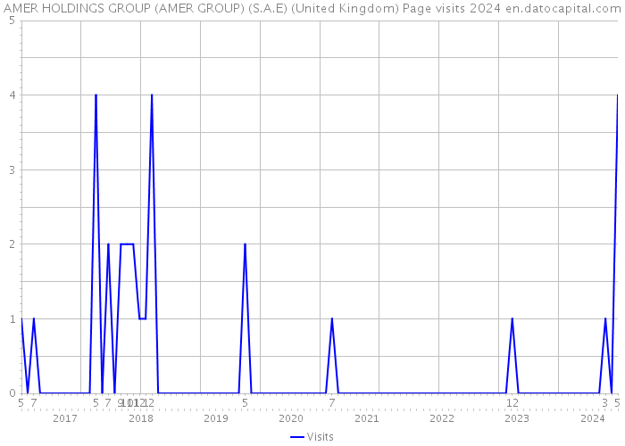 AMER HOLDINGS GROUP (AMER GROUP) (S.A.E) (United Kingdom) Page visits 2024 