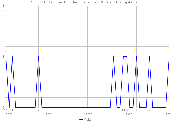 PPR LIMITED (United Kingdom) Page visits 2024 