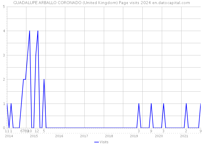 GUADALUPE ARBALLO CORONADO (United Kingdom) Page visits 2024 