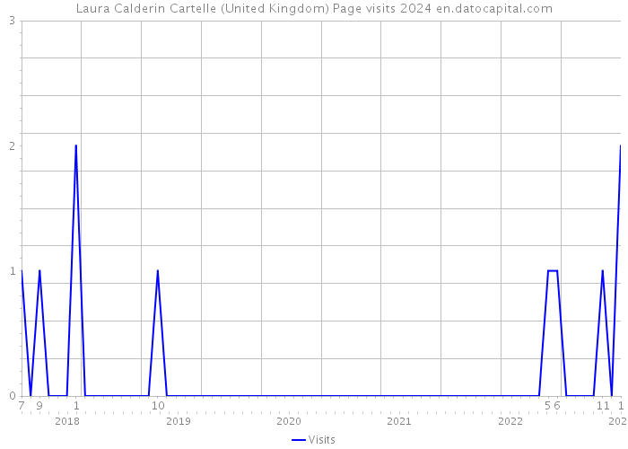 Laura Calderin Cartelle (United Kingdom) Page visits 2024 
