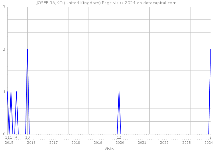 JOSEF RAJKO (United Kingdom) Page visits 2024 