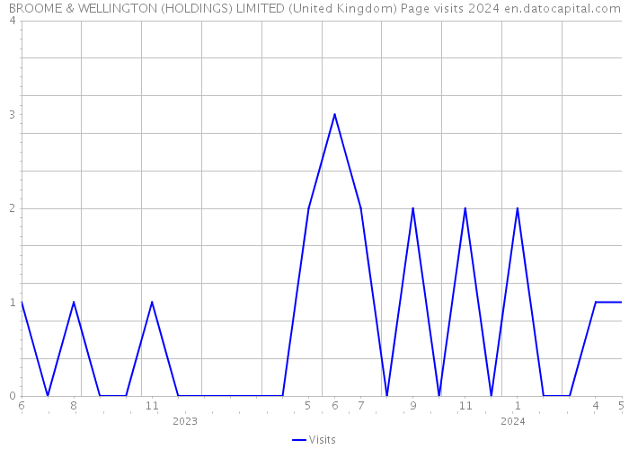 BROOME & WELLINGTON (HOLDINGS) LIMITED (United Kingdom) Page visits 2024 