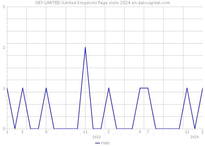 OEY LIMITED (United Kingdom) Page visits 2024 