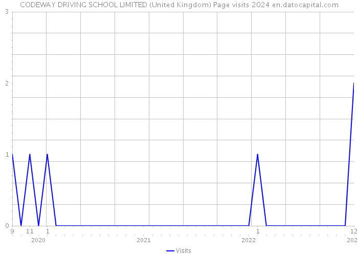 CODEWAY DRIVING SCHOOL LIMITED (United Kingdom) Page visits 2024 