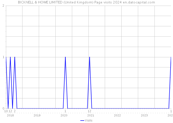 BICKNELL & HOWE LIMITED (United Kingdom) Page visits 2024 