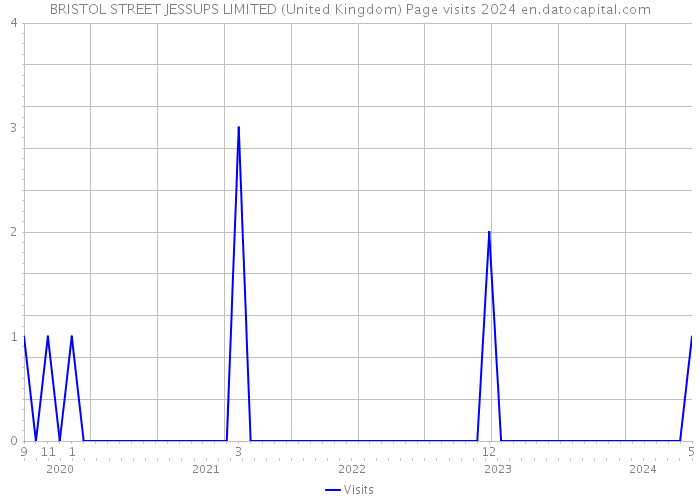 BRISTOL STREET JESSUPS LIMITED (United Kingdom) Page visits 2024 
