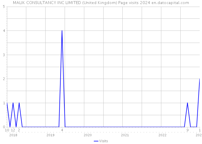 MALIK CONSULTANCY INC LIMITED (United Kingdom) Page visits 2024 