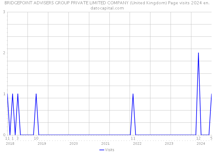 BRIDGEPOINT ADVISERS GROUP PRIVATE LIMITED COMPANY (United Kingdom) Page visits 2024 