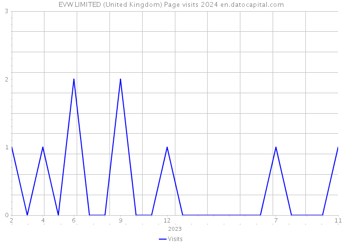EVW LIMITED (United Kingdom) Page visits 2024 