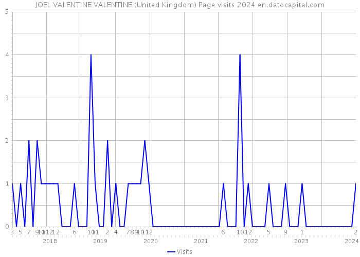 JOEL VALENTINE VALENTINE (United Kingdom) Page visits 2024 