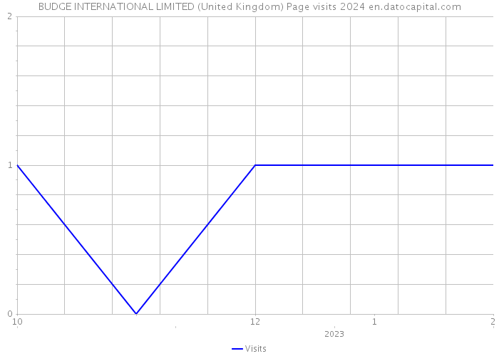 BUDGE INTERNATIONAL LIMITED (United Kingdom) Page visits 2024 