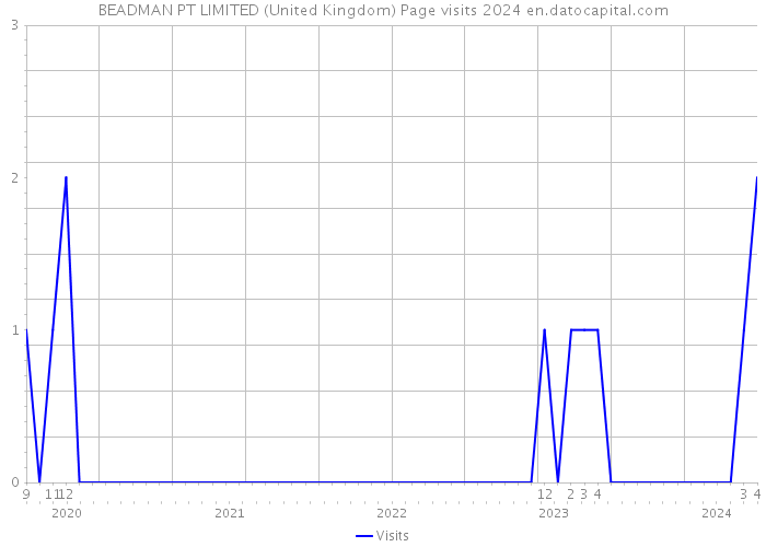 BEADMAN PT LIMITED (United Kingdom) Page visits 2024 