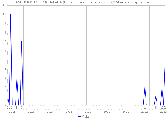 ASUNCION LOPEZ IGUALADA (United Kingdom) Page visits 2024 