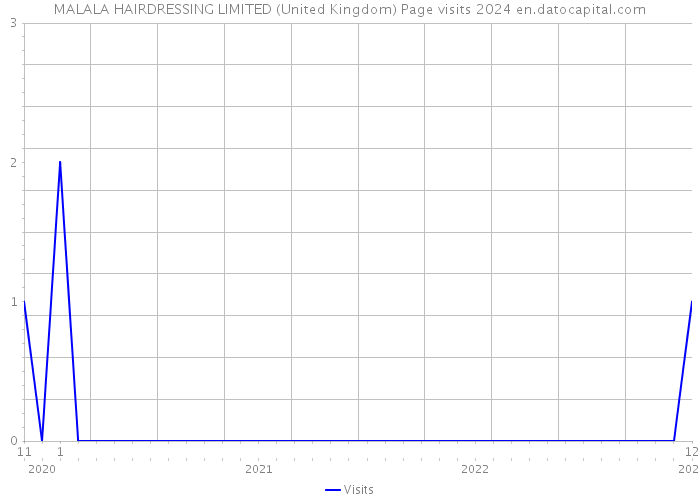 MALALA HAIRDRESSING LIMITED (United Kingdom) Page visits 2024 