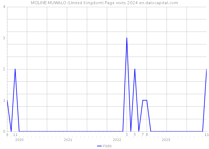 MOLINE MUWALO (United Kingdom) Page visits 2024 