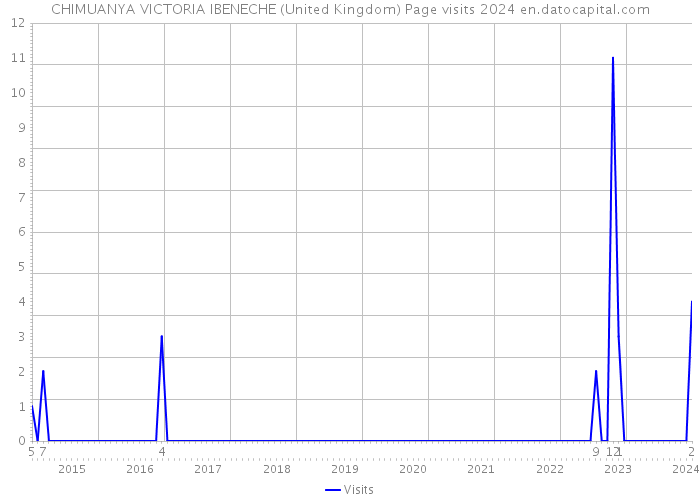 CHIMUANYA VICTORIA IBENECHE (United Kingdom) Page visits 2024 