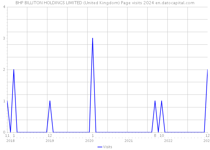 BHP BILLITON HOLDINGS LIMITED (United Kingdom) Page visits 2024 