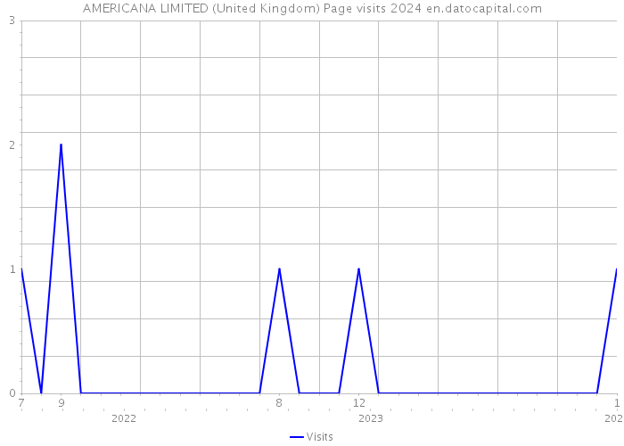 AMERICANA LIMITED (United Kingdom) Page visits 2024 