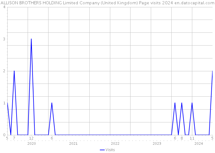 ALLISON BROTHERS HOLDING Limited Company (United Kingdom) Page visits 2024 