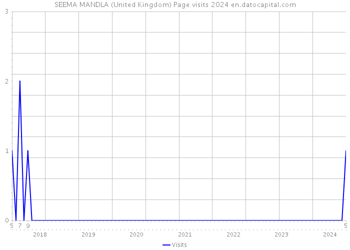 SEEMA MANDLA (United Kingdom) Page visits 2024 