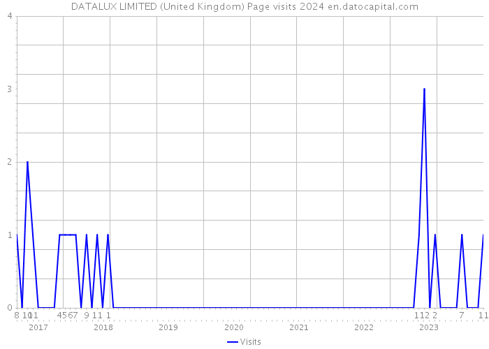 DATALUX LIMITED (United Kingdom) Page visits 2024 