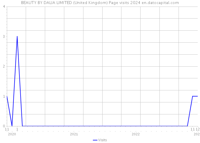 BEAUTY BY DALIA LIMITED (United Kingdom) Page visits 2024 