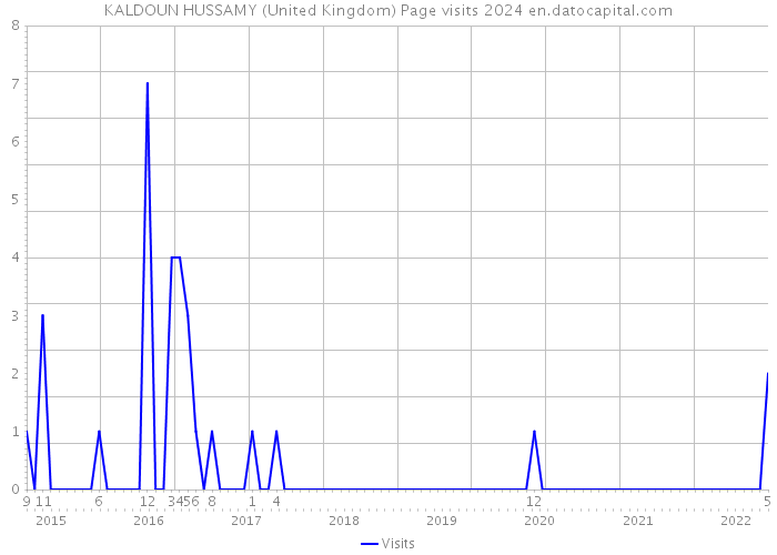 KALDOUN HUSSAMY (United Kingdom) Page visits 2024 