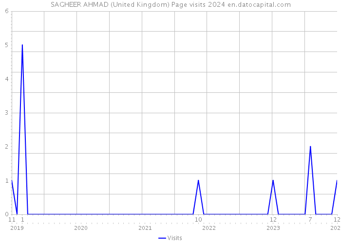 SAGHEER AHMAD (United Kingdom) Page visits 2024 